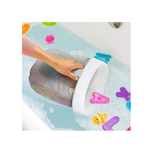 먼치킨 Munchkin® Super Scoop™ Hanging Bath Toy Storage with Quick Drying Mesh, Grey