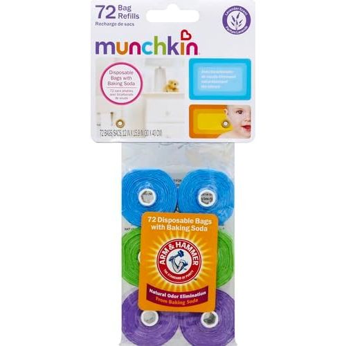 먼치킨 Munchkin® Arm and Hammer Diaper Bag Refills, 6 Pack, 72 Bags