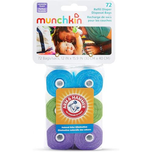 먼치킨 Munchkin® Arm and Hammer Diaper Bag Refills, 6 Pack, 72 Bags