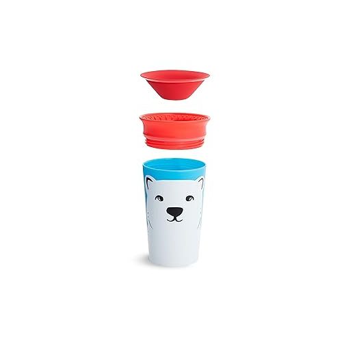 먼치킨 Munchkin® Miracle® 360 WildLove Sippy Cup, 9 Oz, Polar Bear