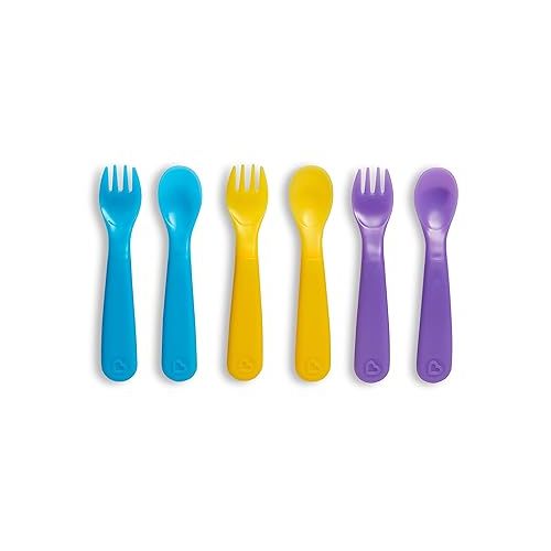 먼치킨 Munchkin® ColorReveal™ Color Changing Toddler Forks and Spoons, 6 Pack