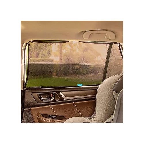 먼치킨 Munchkin® Brica® Magnetic Stretch to Fit™ Sun Shade, Black, 1 Pack