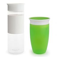 Munchkin® Miracle® 360 Spill Proof Sippy Cups, 24 and 10 Ounce, 2 Pack, Green/White - Toddler and Adult Set