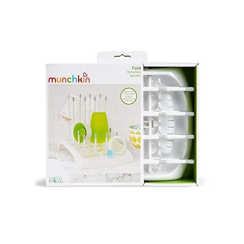 먼치킨 Munchkin® Fold™ Baby Bottle Countertop Drying Rack, White