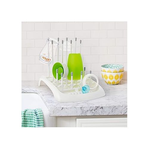 먼치킨 Munchkin® Fold™ Baby Bottle Countertop Drying Rack, White