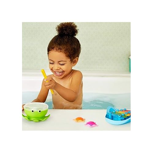 먼치킨 Munchkin® Bath Beats™ Musical Toddler Bath Toy Set, Includes Xylophone, Bath Drum & Shakers