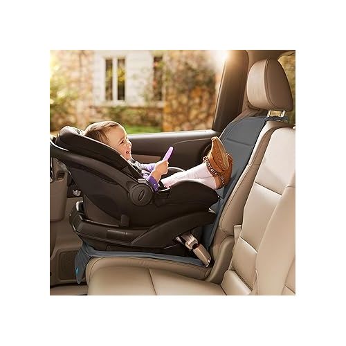 먼치킨 Munchkin Elite Seat Guardian Child Car Seat Protector with Grime Guard Fabric, Dark Grey