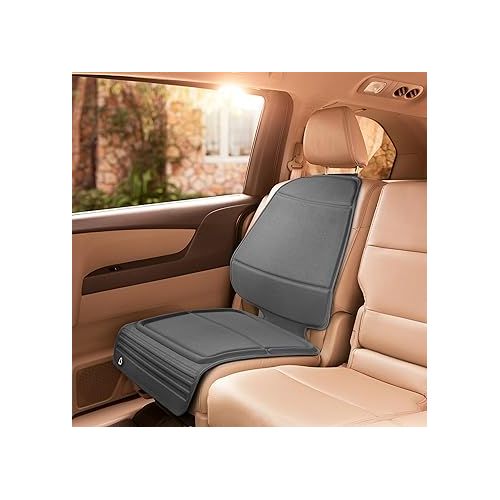 먼치킨 Munchkin Elite Seat Guardian Child Car Seat Protector with Grime Guard Fabric, Dark Grey