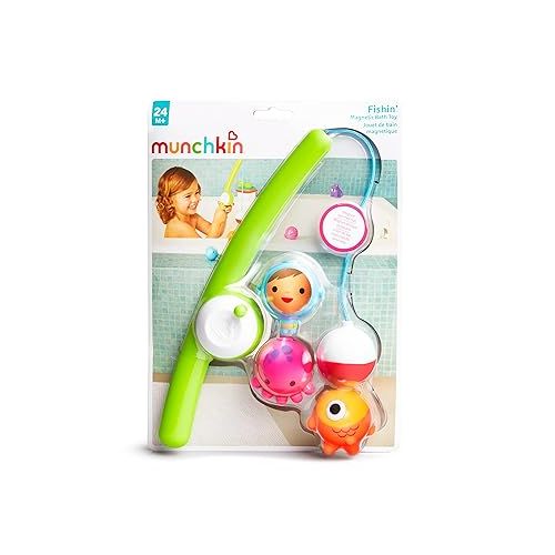 먼치킨 Munchkin® Fishin'™ Magnetic Baby and Toddler Bath Toy, 4pc Set