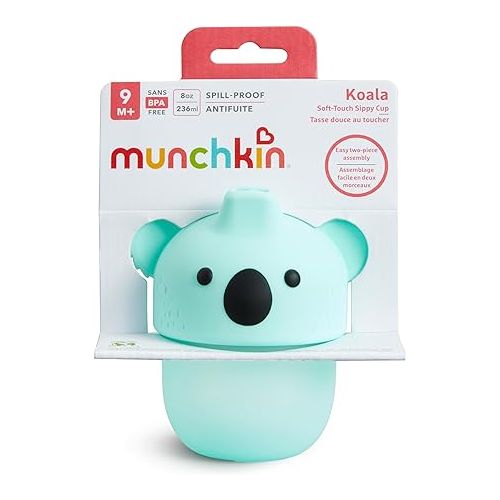 먼치킨 Munchkin® Koala Soft-Touch Spill Proof Baby and Toddler Sippy Cup, 8 Ounce