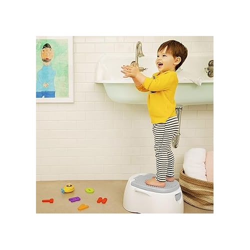 먼치킨 Munchkin® Arm & Hammer Multi-Stage 3-in-1 Potty Seat, (Potty Chair, Trainer Ring and Step Stool), Grey