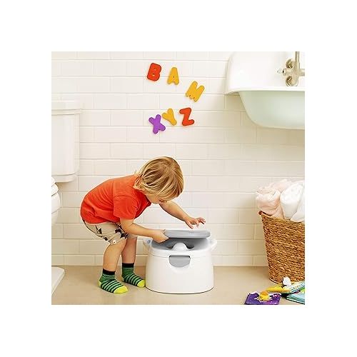 먼치킨 Munchkin® Arm & Hammer Multi-Stage 3-in-1 Potty Seat, (Potty Chair, Trainer Ring and Step Stool), Grey