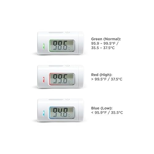 먼치킨 Munchkin® Mini Infrared Thermometer for Baby, Kids and Adults - No Touch Forehead Thermometer, Fast 1 Second Digital Reading, Travel Case Included