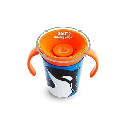 먼치킨 Munchkin® Miracle® 360 WildLove Trainer Cup, 6 Oz, Orca