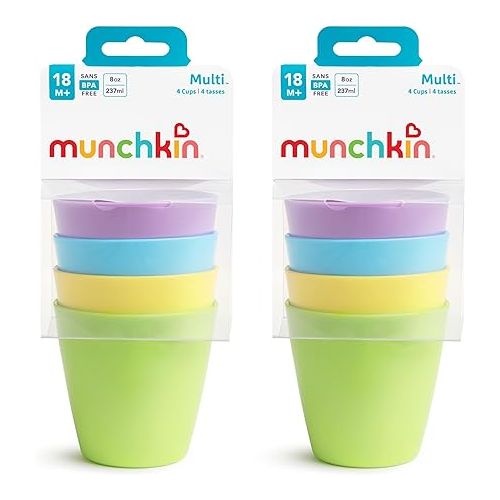 먼치킨 Munchkin® Multi™ Open Training Toddler Cups, 8 Ounce, 8 Pack