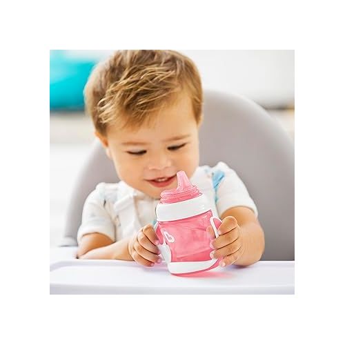 먼치킨 Munchkin® Gentle™ Transition Sippy Trainer Cup, 4 Ounce, Pink