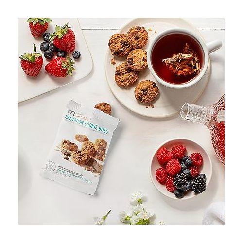 먼치킨 Munchkin Milkmakers Lactation Cookie Bites, Oatmeal Chocolate Chip, 10 Ct