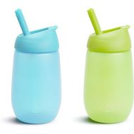 Munchkin® Simple Clean™ Toddler Sippy Cup with Easy Clean Straw, 10 Ounce, 2 Pack, Blue/Green