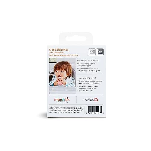 먼치킨 Munchkin® C’est Silicone! Open Training Cup for Babies and Toddlers 4 Months+, 2 Ounce, Mint