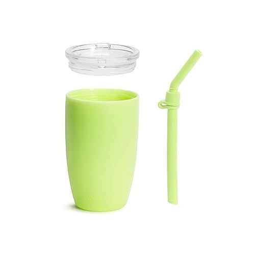 먼치킨 Munchkin® Simple Clean™ Toddler Sippy Cup Tumbler with Easy Clean Straw, 10 Ounce, 2 Pack, Blue/Green