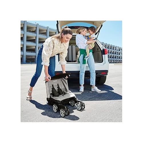 먼치킨 Munchkin® Sparrow™ Ultra Compact Lightweight Travel Stroller for Babies & Toddlers, Grey