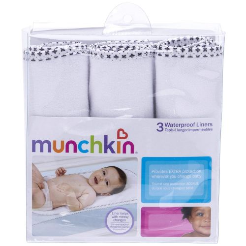 먼치킨 Munchkin Waterproof Changing Pad Liners, 3 Count