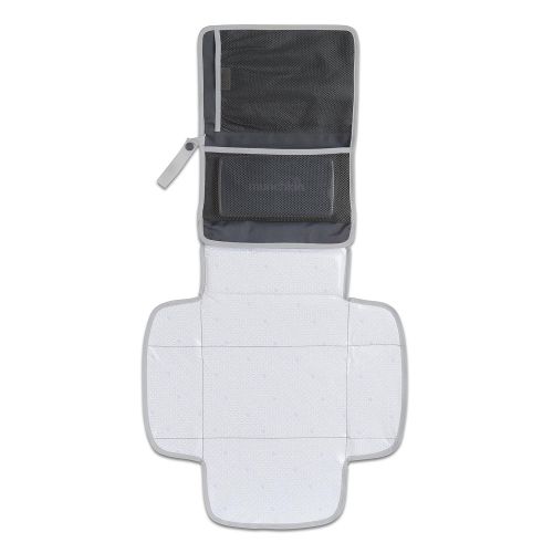 먼치킨 Munchkin Portable Diaper Changing Kit with Changing Pad and Wipes Case, Grey