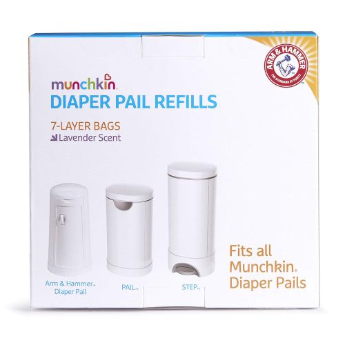 먼치킨 [아마존베스트]Munchkin Arm & Hammer Diaper Pail Snap, Seal and Toss Refill Bags, 20 Bags, Holds 600 Diapers