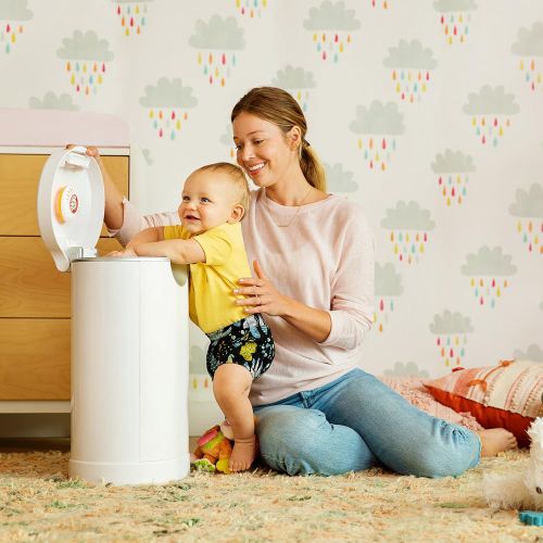 먼치킨 [아마존베스트]Munchkin Diaper Pail Starter Set, Powered by Arm & Hammer, 1 Month Refill Supply