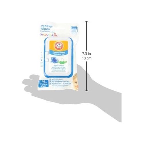 먼치킨 [아마존베스트]Munchkin 36 Pack Arm and Hammer Pacifier Wipes, White