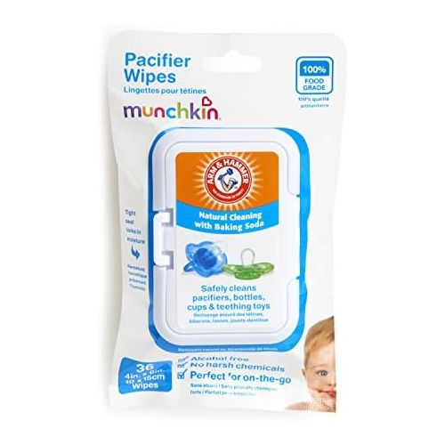 먼치킨 [아마존베스트]Munchkin 36 Pack Arm and Hammer Pacifier Wipes, White