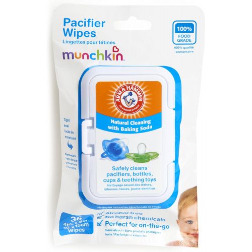 먼치킨 [아마존베스트]Munchkin 36 Pack Arm and Hammer Pacifier Wipes, White