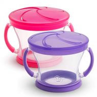 [아마존베스트]Munchkin Snack Catcher, 2 Pack, Pink/Purple