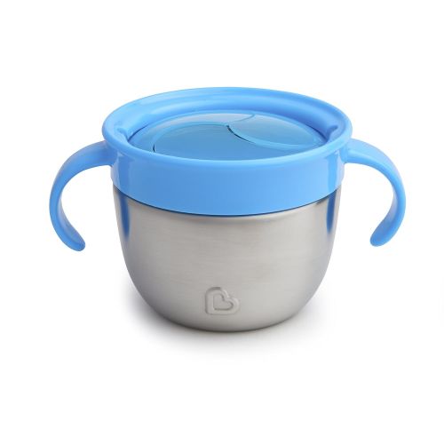 먼치킨 [아마존베스트]Munchkin Stainless Steel Snack Catcher with Lid, 9 Ounce, Blue