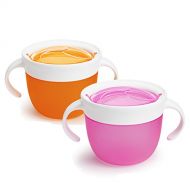 [아마존베스트]Munchkin 2 Piece Snack Catcher, Pink/Orange