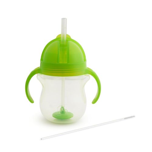 먼치킨 [아마존베스트]Munchkin Click Lock Weighted Straw Cup, 7 Ounce, Green