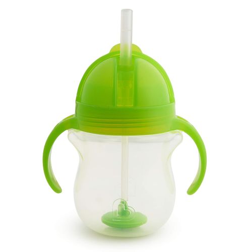 먼치킨 [아마존베스트]Munchkin Click Lock Weighted Straw Cup, 7 Ounce, Green