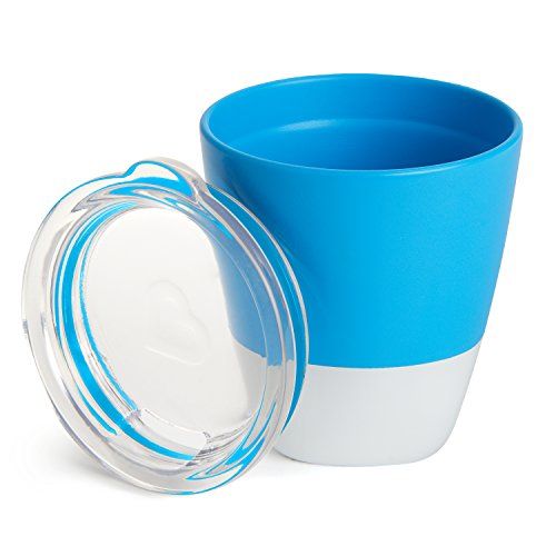 먼치킨 [아마존베스트]Munchkin Color Me Hungry Splash 7pc Toddler Dining Set  Plate, Bowl, Cup, and Utensils in a Gift Box, Blue