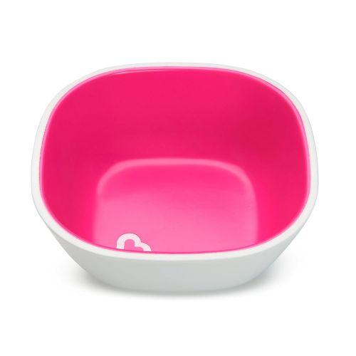 먼치킨 [아마존베스트]Munchkin Color Me Hungry Splash 7pc Toddler Dining Set  Plate, Bowl, Cup, and Utensils in a Gift Box, Pink