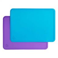 [아마존베스트]Munchkin Silicone Placemats for Kids, 2 Pack, Blue/Purple