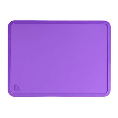 먼치킨 [아마존베스트]Munchkin Silicone Placemats for Kids, 2 Pack, Blue/Purple