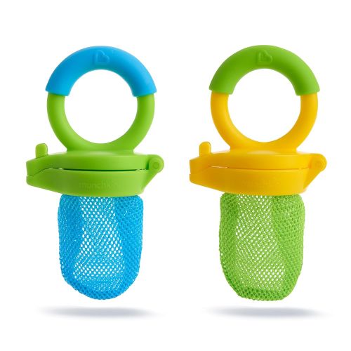 먼치킨 [아마존베스트]Munchkin Fresh Food Feeder, 2 Pack, Blue/Green