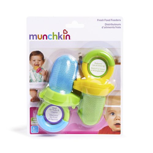 먼치킨 [아마존베스트]Munchkin Fresh Food Feeder, 2 Pack, Blue/Green