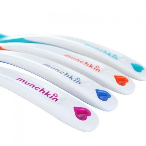 먼치킨 [아마존베스트]Munchkin White Hot Infant Safety Spoons, 4 Count