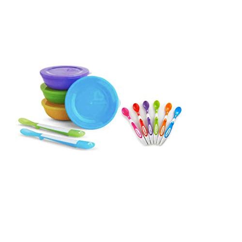 먼치킨 [아마존베스트]Munchkin 6-Pack Soft Tip Infant Spoons with Love A Bowls