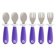 [아마존베스트]Munchkin Raise Toddler Forks and Spoons 6 Piece, Purple, 12+