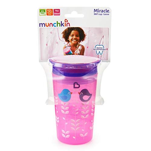 먼치킨 [아마존 핫딜]  [아마존핫딜]Munchkin Miracle 360 Deko-Trinklernbecher mit Griffen, Blue Bird mit Vogelmotiv, 177 ml