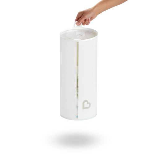 먼치킨 Munchkin Toss Portable Disposable Diaper Pail, 1 Pack, Holds 30 Diapers, White