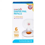 Munchkin Arm & Hammer Diaper Pail Snap with Seal and Toss Refill Bags, 6 Count
