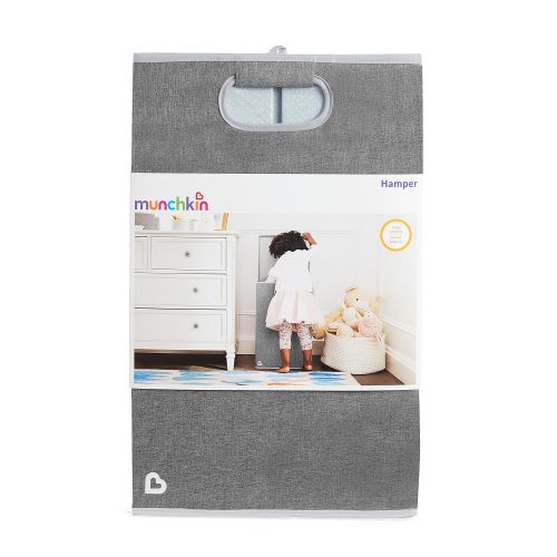 먼치킨 Munchkin Laundry Hamper with Lid, Grey